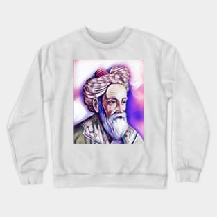 Omar Khayyam Pink Portrait | Omar Khayyam Artwork 8 Crewneck Sweatshirt